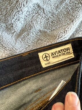 Aviator Men's Straight Jeans in Dark Indigo 34 x 34